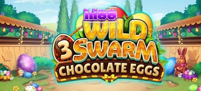 Giao diện trò chơi Wild Swarm 3 Chocolate Eggs với phong cách lễ hội Phục sinh rực rỡ